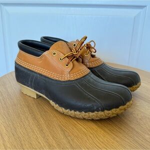 L.L. Bean Men's Black and Tan Waterproof Boots